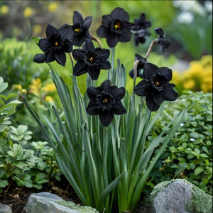 Нарцисс Тень Королевы купить по цене от 500р. в интернет-магазине «Посадика» с доставкой почтой в в Саратове и по всей России – [изображение №1].